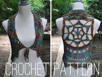 Starflower Mandala Vest Crochet Pattern by Of Mars