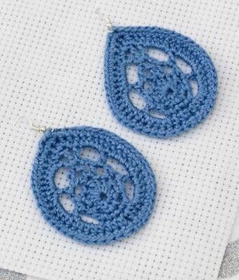Teardrop Earrings Crochet Pattern by The Knitting Network