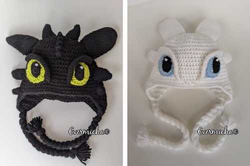 Toothless Crochet Hat Pattern by Evermicha Crochet