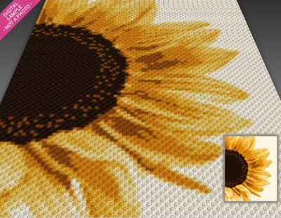 C2C Sunflower Photo Crochet Graph by PartyPie