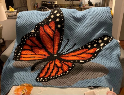 Crochet Butterfly Afghan Pattern by PrettyThingsByKatja