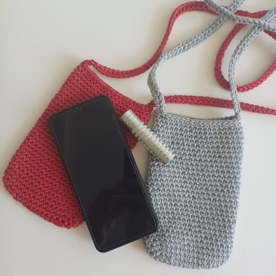 Crochet Crossbody Phone Bag Pattern by CrochetHomeCo