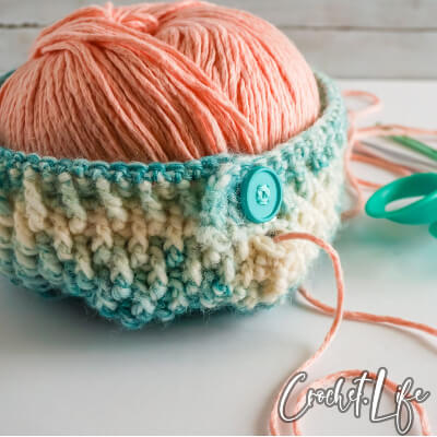 Easy and Fast Yarn Bowl Crochet Pattern by Crochet Life