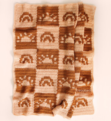 Ray of Sunshine Baby Blanket Crochet Graph Pattern by woolbirdx