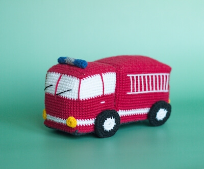 Amigurumi Crochet Fire Truck Pattern by Three Friends Patterns