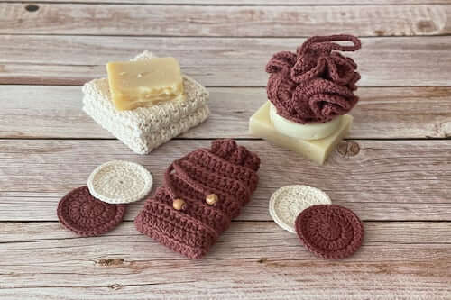 Crochet Alpine Bath Set Pattern by Off The Beaten Hook