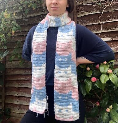 Crochet Cat Scarf by Crochet By Ula