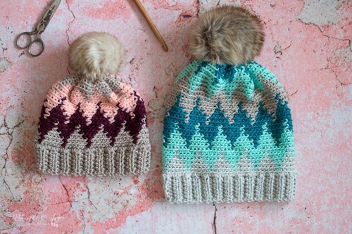 Crochet Chevron Hat Pattern by Whistle & Ivy