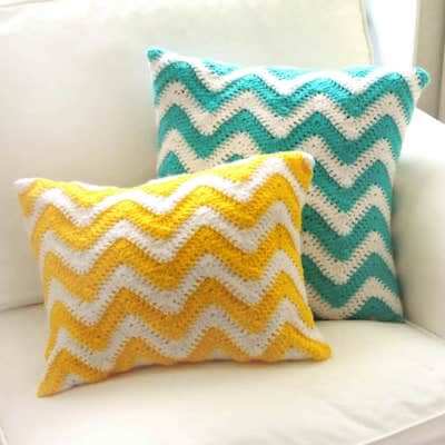 Crochet Chevron Pillow Covers Pattern by Crochet Spot Patterns