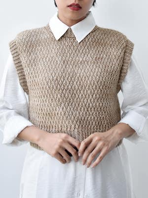 Crochet Cropped Sweater Vest Pattern by Daisy And Peace