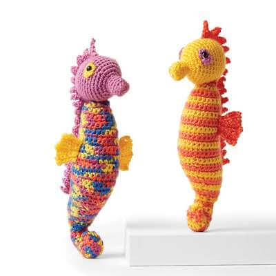 Crochet Dancing Seahorses Pattern by Red Heart