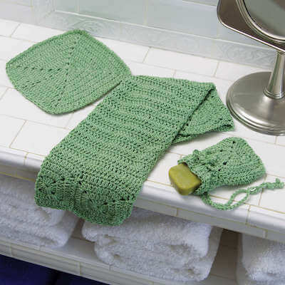 Crochet Eco-Chic Bath Set Pattern by Red Heart