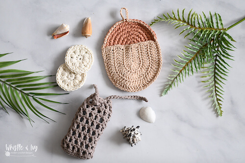 Eco Spa Bathroom Set Crochet Pattern by Whistle & Ivy