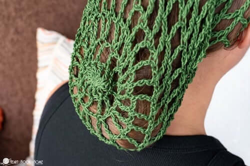 Free Crochet Hair Net Pattern by Heart Hook Home