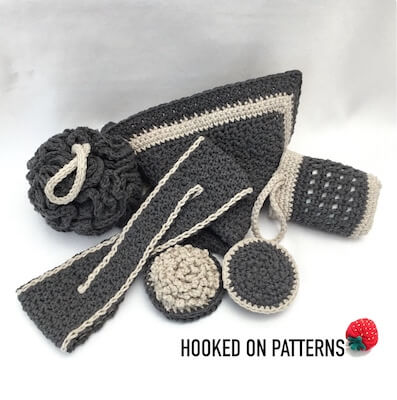 Crochet Luxury Bathroom Set Pattern by Hooked On Patterns