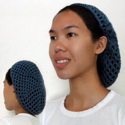 Crochet Netted Hair Net Pattern by Crochet Spot Patterns