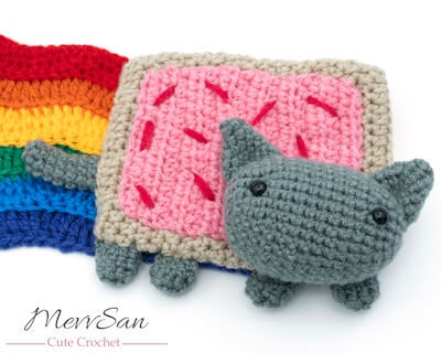 Crochet Nyan Cat Scarf Pattern by Mevv San