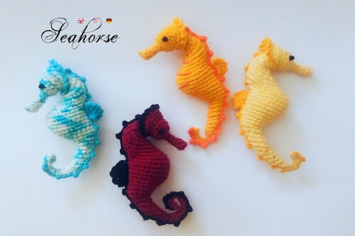 Crochet Seahorse Pattern by Woolay Mo