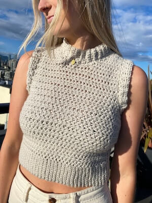 Crochet Sweater Vest Pattern by Well Loved Crochet