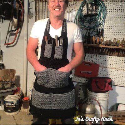 Crochet Working Man's Apron Pattern by Jo Baird