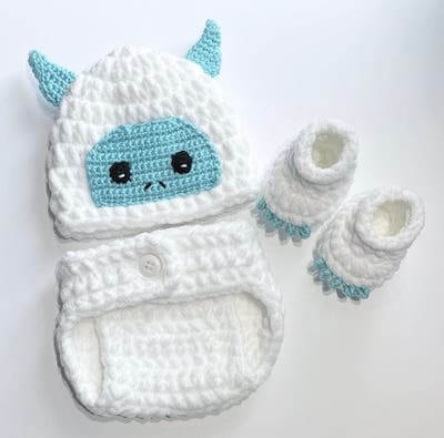 Crochet Yeti Baby Outfit Pattern by Truly Luxe Crochet