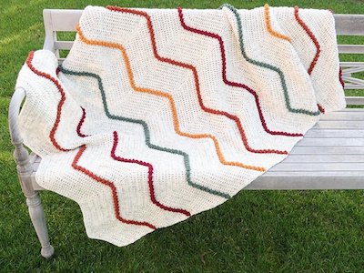 Eldoris Chevron Blanket Crochet Pattern by Knitting With Chopsticks