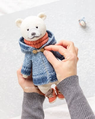 Elia, The Polar Bear Amigurumi Pattern by Jo Handmade Design