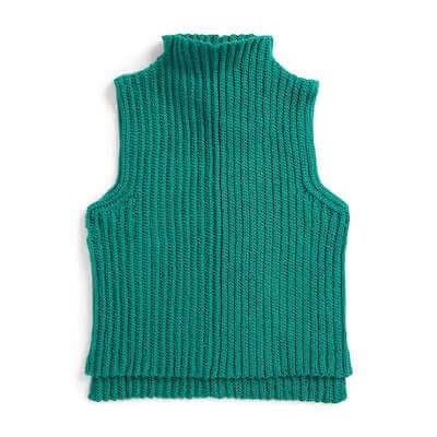 Fab Ribbed Crochet Vest Pattern by Yarnspirations
