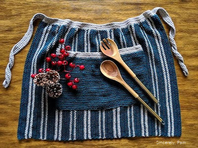Farmhouse Apron Crochet Pattern by Sincerely Pam