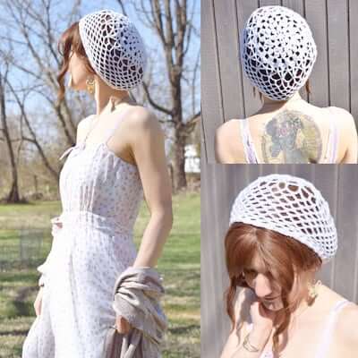 Filigree Lace Cap Crochet Pattern by Morale Fiber