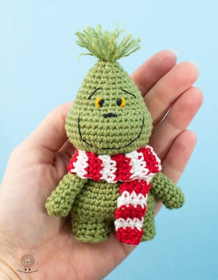 Mini Grinch Crochet Pattern by Little Crochet Farm