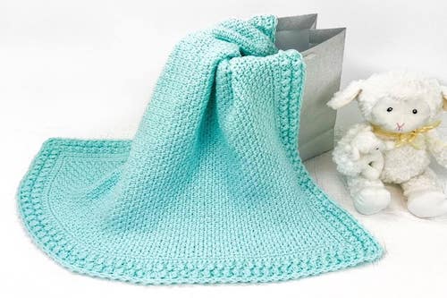 Moss Stitch Baby Blanket Crochet Pattern by Jo To The World Creation