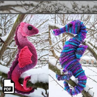 Seahorse Crochet Amigurumi Pattern by Crafty Intentions