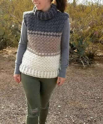 Sweater Vest Crochet Pattern by Hooked Homemade Happy