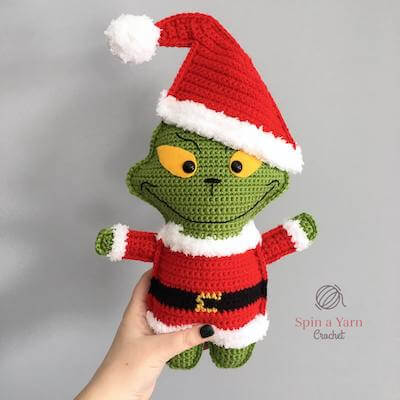 The Grinch Amigurumi Crochet Pattern by Spin A Yarn Crochet