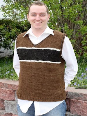 Walnut Vest For Men Crochet Pattern by Hooked for Life