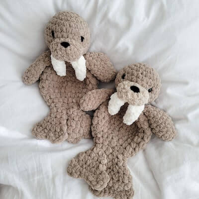 Waltie the Walrus Snuggler Crochet Pattern by The Cosy Stitch