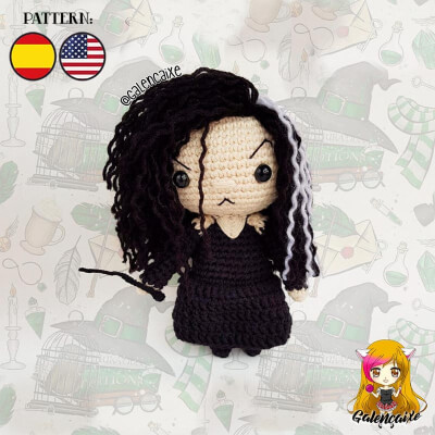 Amigurumi Bellatrix Lestrange Crochet Pattern by Galencaixe