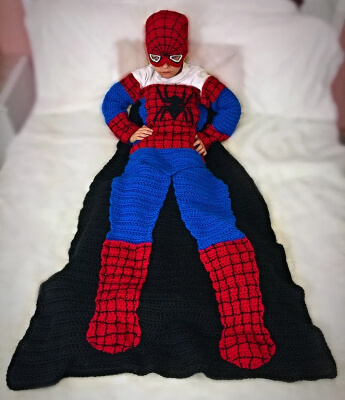 Crochet Spiderman Blanket Pattern from SarahBethsCrochet