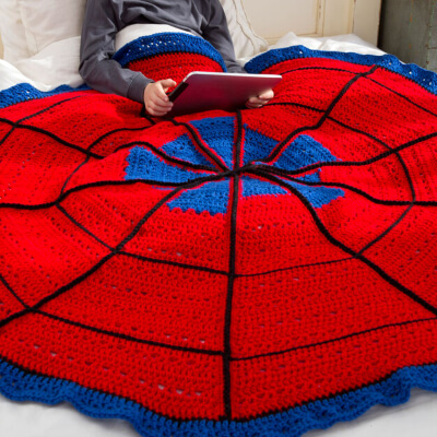 Free Spider Web Afghan Pattern by Craftdrawer Crafts