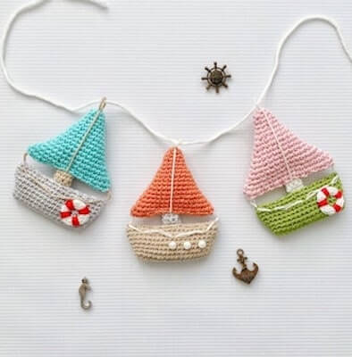 Boat Crochet Pattern by Funny Rabbit Toys