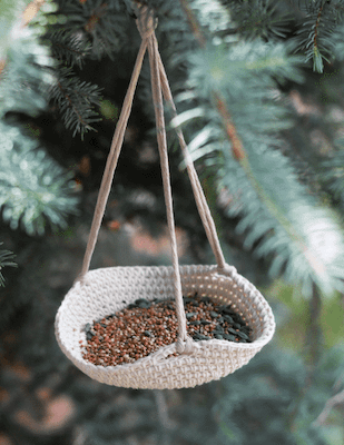 Crochet Bird Feeder Pattern by Whistle And Ivy
