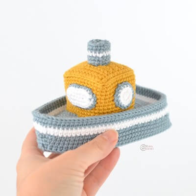Crochet Boat Pattern by Elisa's Crochet