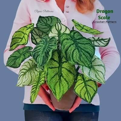 Crochet Dragon Scale Plant Pattern by Pippa Patterns Crochet