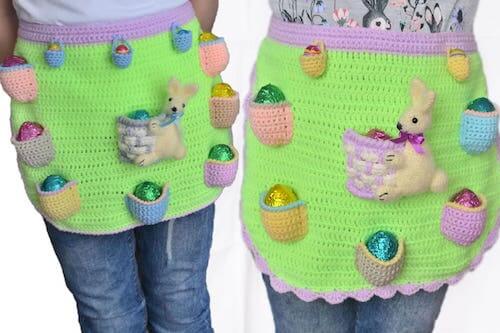 Crochet Easter Egg Apron Pattern by Make It Easy Craftroom
