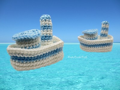 Crochet Fishing Boat Pattern by Crafty Crochet Castle