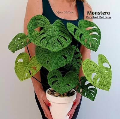 Crochet Monstera Plant Pattern by Pippa Patterns Crochet