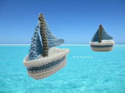 Crochet Sailboat Pattern by Crafty Crochet Castle