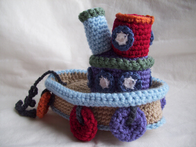 Crochet Tug Boat Pattern by Sally Byrne