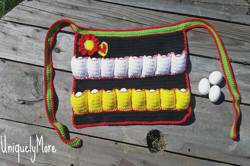 Egg Gathering Apron Crochet Pattern by Uniquely More